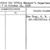 Statistics for Office Manager's Department from