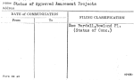 Status of Approved Amusement Projects