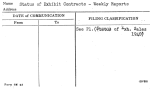Status of Exhibit Contracts - Weekly Reports