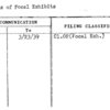 Status of Focal Exhibits