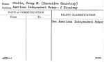 Stelle, Percy M. (Executive Secretary)