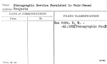 Stenographic Service Furnished to Fair-Owned Projects