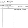 Stephenson, E. Manager