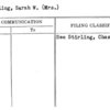 Stirling, Sarah W. (Mrs.)