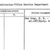 Stock Deliveries-Office Service Department