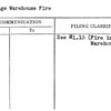 Storage Warehouse Fire