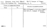 Strauss, Anna Lord (Miss) Nat'l League of Women Voters