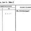 Strauss, Leo G. (Mrs.)