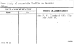 Study of Automobile Traffic on Grounds