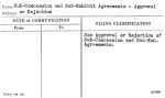 Sub-Concession and Sub-Exhibit Agreements - Approval or Rejection