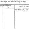 Sub-Exhibiting & Sub-Advertising Policy