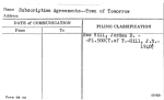 Subscription Agreements--Town of Tomorrow