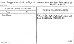 Suggested Continuity of Scenes for Motion Pictures of World's Fair