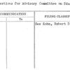 Suggestions for Advisory Committee on Education
