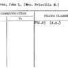 Sullivan, John L. (Mrs. Priscilla M.)