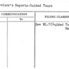 Supervisor's Reports-Guided Tours