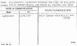 Supplemental Agreement between the City of N.Y., acting by Robert Moses, and Frank J. Taylor, re: Site