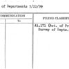 Survey of Departments 5/22/39