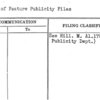 Survey of Feature Publicity Files