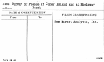 Survey of People at Coney Island and at Rockaway Beach