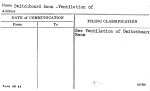 Switchboard Room -Ventilation of