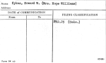 Sykes, Howard W. (Mrs. Hope Williams)