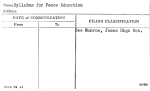 Syllabus for Peace Education