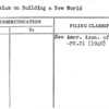 Symposium on Building a New World