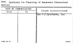 Syndicate for Financing of Amusement Concessions