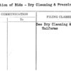 Tabulation of Bids - Dry Cleaning & Pressing Uniforms