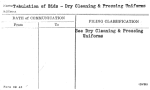 Tabulation of Bids - Dry Cleaning & Pressing Uniforms