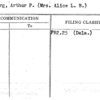 Tanberg, Arthur P. (Mrs. Alice L.B.)
