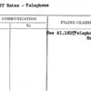 Tariff Rates - Telephone