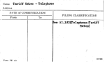 Tariff Rates - Telephone