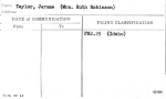 Taylor, Jerome (Mrs. Ruth Robinson)