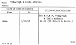 Telegraph & Cable Address