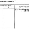Telephone Calls Summary