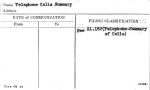 Telephone Calls Summary