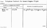 Telephone Contract for Howard Hughes Flight