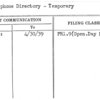 Telephone Directory - Temporary