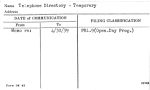 Telephone Directory - Temporary