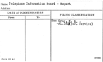 Telephone Information Board - Report
