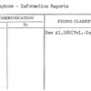 Telephone - Information Reports