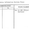 Telephone Information Service Files
