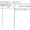 Telephone Requests - Record of