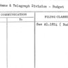 Telephone & Telegraph Division - Budget