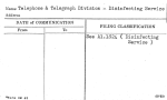 Telephone & Telegraph Division - Disinfecting Service