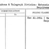 Telephone & Telegraph Division- Extension Requirements