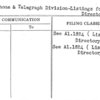 Telephone & Telegraph Division-Listings for Directory