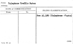 Telephone Traffic Rates